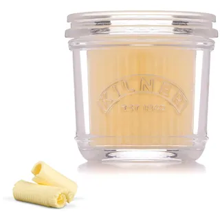 Kilner Butterdose aus Glas, 200 ml, wasserversiegelter Deckel, Butterglocke | französischer Buttertopf, für 200–250 g Butter, streichzart bei Zimmertemperatur, spülmaschinengeeignet, BPA-frei