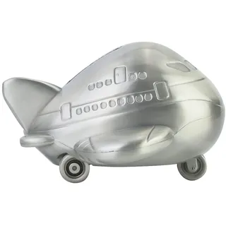 Pssopp Flugzeug-Sparschwein, Spardose aus Metall für, Niedliches Design aus Zinklegierung mit Geldzählfunktion für und Erwachsene