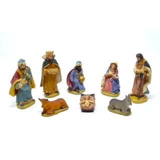 BETTER WITH FRIENDS Heilige Drei Könige, 12 cm, 8 Stück, Weihnachtsfiguren, Krippenfiguren, Bauernfiguren, Zubehör für das Puppenhaus Jesus, Frau Krippenhandwerk, Gott