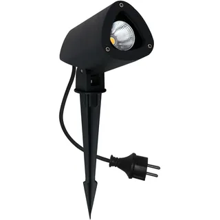 Megatron Gartia S LED-Gartenstrahler Metall 23,9 cm inkl. Bewegungsmelder grau