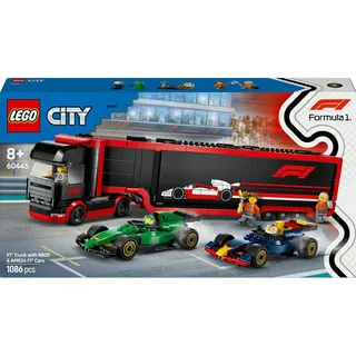 LEGO City F1 Transporter mit RB20 & AMR24 F1 Rennautos 60445