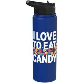 Ich liebe es, Süßigkeiten zu essen, süße Leckereien, Spaß Stainless Steel Insulated Water Bottle
