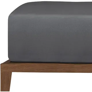 SCHIESSER Spannbettlaken Jersey 180 x 200 cm grau
