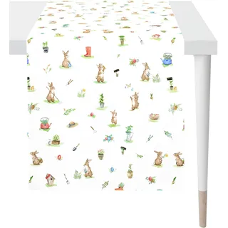 APELT »6812 HAPPY EASTER, Osterdeko, Ostern« Digitaldruck, modisches Design mit verspielten Häschen im Garten,