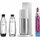 Wassersprudler Duo weiß + Glaskaraffe + PET-Flasche + Zylinder