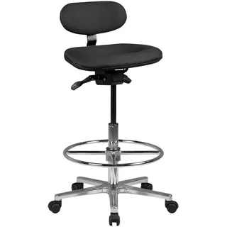 Mid.you Bürohocker , Schwarz , Textil , Sternfuß , 60 cm , Büromöbel, Bürostühle, Bürohocker