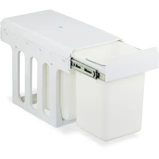 Relaxdays Einbaumülleimer 16 l Weiß