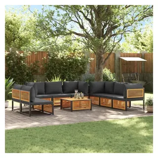 vidaXL 9-tlg. Loungeset Massivholz Akazie braun