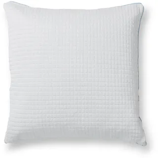 Polsterbezug , Blau, Weiß , Textil , Uni , quadratisch , 80x80 cm , Textiles Vertrauen - Oeko-Tex® , atmungsaktiv, hautfreundlich , Heimtextilien, Bezüge, Polsterbezüge