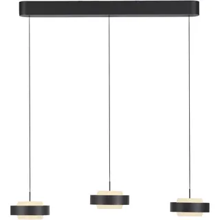 LED Pendelleuchte "ELMO", schwarz, 3, Ø 17,5cm H: 60cm, 1 Stk., SCHÖNER WOHNEN-KOLLEKTION, Leuchten, SCHÖNER WOHNEN Kollektion, Comfort Lift, Dimmfähig per Tronicdimmer, LED Pendelleuchte