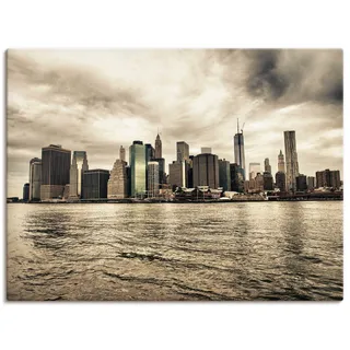 Artland Leinwandbild "Lower Manhattan Skyline" Amerika 1 Stk. tlg. auf Holzrahmen gespannt, farbe bild(er): natur