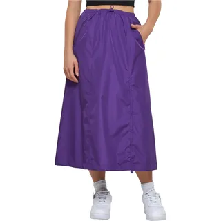 Urban Classics Damen Rock Ladies Ripstop Parachute Midi Skirt realviolet XS