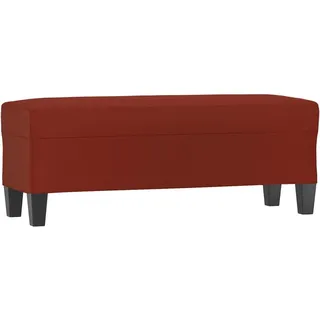 vidaXL Sitzbank, Multifunktionale Bank Polsterbank, Bettbank mit Holzbeinen, Flurbank Fußhocker für Wohnzimmer, Modern, Weinrot Kunstleder
