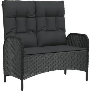 VidaXL 319894, Schwarz, Rattan, Stahl, Erwachsene & Kinder, 1070 mm, 625 mm, 1090 mm - Schwarz