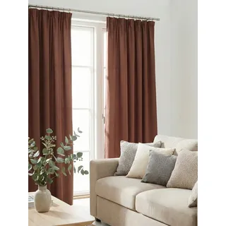 Vorhang WIRTH "Dim out" Gr. 3, braun, B:145cm H:220cm, Polyester, Gardinen, Vorhang