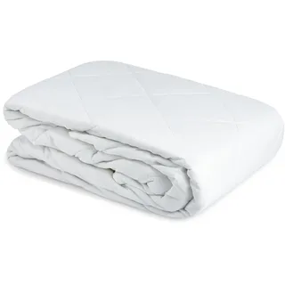 Emma Barclay Wasserdichter gesteppter Matratzenschoner – Mikrofaser – Dreiviertel-Bett, Polyester, weiß, Three Quarter Bed