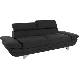 Cotta Big-Sofa Polyester 3-Sitzer Schwarz