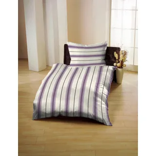 Gerald Wittmann Bettwäsche »Baumwoll-Seersucker« 2 Stk. tlg. bügelfrei, lila