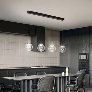 Fabas Luce Ariel 4-flg. 28 W dimmbar 90 cm transparent