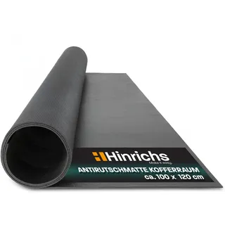 Hinrichs Antirutschmatte Auto 120 x 100 cm - Kofferraummatte zuschneidbar - Anti Rutsch Matte, Schmutzfangmatte & Schubladenmatte - Gummimatte Kofferraum - rutschfeste Unterlage für Hundebox