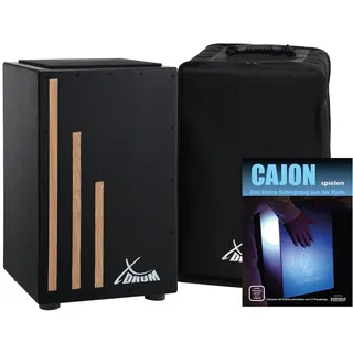 XDrum Cajon Primero Negra inkl. Cajonschule und Tasche