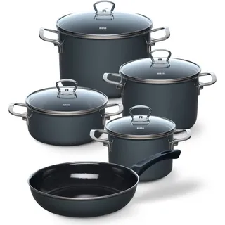 Riess 5-teiliges Topfset Dark Grey R0558003 - Grau