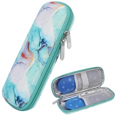 JAKAGO Insulin Kühltasche, Tragbare Insulin Pen Tasche mit 2 Nylon Kühlakkus für Diabetes Zubehör & Kühler Diabetes Medikamente (M-Grün)