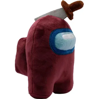 Among Us Plüschfigur “Red” – 18 cm, Kuschelweiches Stofftier mit Messer, Perfekt für Fans des Online-Spiels, Offizielles Merchandise - Rot