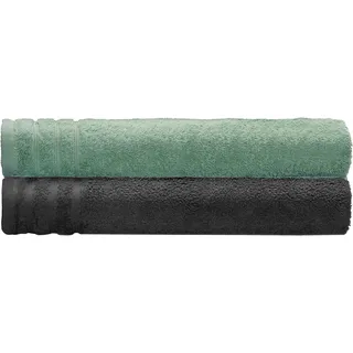 Kleine Wolke Duschtücher »Royal, 2 Stück oder 4 Stück (70/140 cm)« Uni Farben, mit Bordüre, weich, in verschiedenen Sets erhältlich, grün
