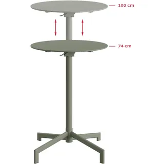 BEST Freizeitmöbel Versa Stehtisch Ø 110 x 60 cm Grün