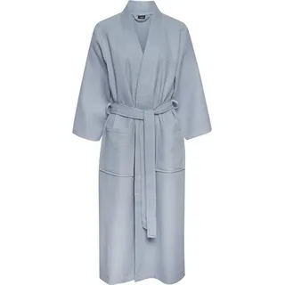 Bademantel VIVANCE DREAMS, Damen, Gr. M/36 (38), blau (dove blau), Waffelpiqué, unifarben, Langform, Hausmäntel Bademantel, aus weichem Waffelpiqué