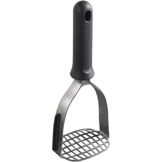 Zyliss Kartoffelstampfer, Robuster Edelstahl, Griff aus nachhaltigem Weizenstroh, Silikonschaber, Küchenstampfer, Gemüsestampfer, spülmaschinenfest, 5 Jahre Garantie, E980270