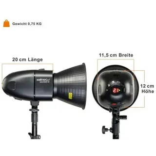 walimex pro Newcomer 100 Studioblitz, II (100 W, Set), Studioblitz, Grau