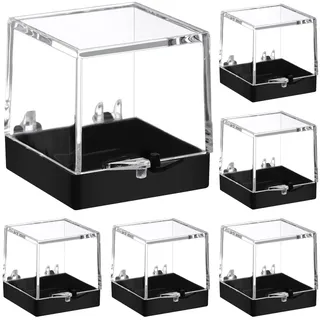 GALPADA 12 StüCke Quadratische Transparente Aufbewahrungsbox FüR Mineralien Und Kristalle Praktische Vitrine FüR Proben Leicht Zu Reinigen Und Wasserdicht