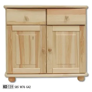 Kommode Sideboard Schrank Echtholz Neu Anrichte JVmoebel - Beige