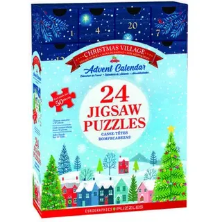 Eurographics Puzzle Adventskalender Weihnachten - Christmas Village Karton
