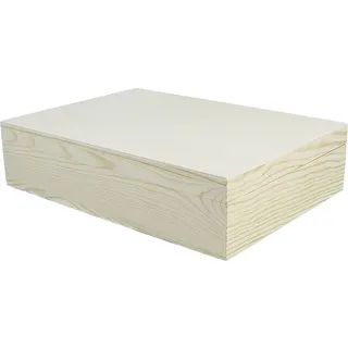 Innspiro Kiste aus massivem Kiefernholz 29 x 21 x 7 cm 1-tlg. natur