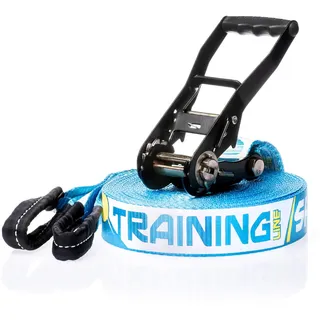 SPIDER SLACKLINE SKS02 - Slackline Kit TRAINING line - Workout und Gleichgewichtstraining, Walk & Freestyle - Ratsche, Baumschutz, Umhängetasche - Maximale Tragkraft für Erfahrene Slackliner - Länge 18 m