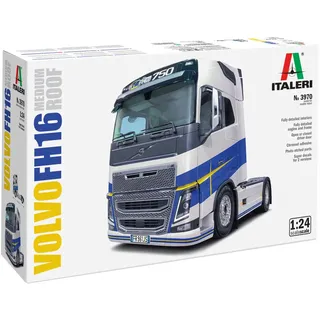 Italeri 3970 1:24 Volvo FH16 Medium Roof - Modellbau, Bausatz, Standmodellbau, Basteln, Hobby, Kleben, Plastikbausatz, detailgetreu, Auto Modell, 1:24