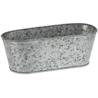 Relaxdays Zinkwanne 30,5 x 11 x 13,5 cm Silber
