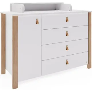 FURNLUX Wickeltisch Etude Weiss 50cm / Hauptfarbe: Weiß / Abmessungen: 50 x 86 x 120 cm - Weiß