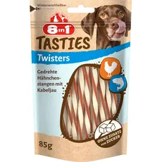 Bild von Tasties Twisters - glutenfreie Leckerlis mit Kabeljau & Hähnchenbrust, 85 g