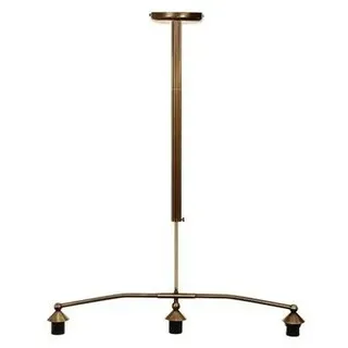 Pendel 3080 Aufhängung Antik Messing Matt 3x E27 Höhenverstellbar