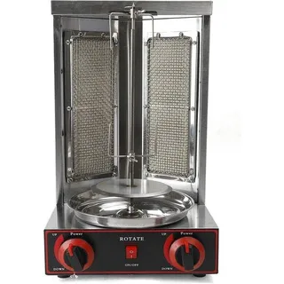 Vertikaler Gas Döner Kebabgrill 3000W aus Edelstahl 295x300x480mm