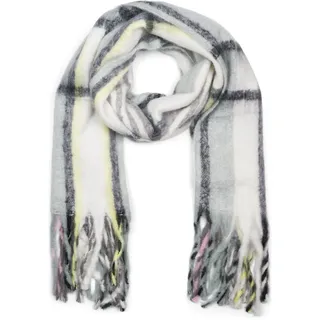 styleBREAKER XXL-Schal "Web Strickschal Streifen bunt" 1 Stk., grau, schwarz, gelb