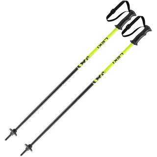 Leki Kinder Skistöcke Rider Black Neonyellow White - 85