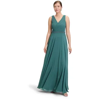 Vera Mont Damen Abendkleid mit Plissee Dark Emerald,40