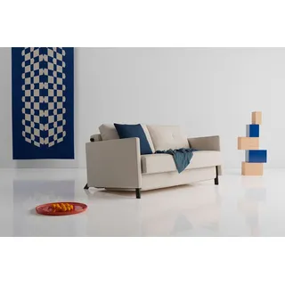 Innovation Living Schlafsofa Cubed mit Armlehnen Stoff Sand Grey 140 cm