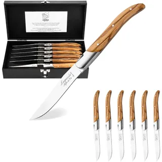 Laguiole Style de Vie Steakmesser Luxury Line, 6-teilig, Olivenholz