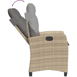 vidaXL Gartensessel 66 x 66 x 93 cm beige 2 St.